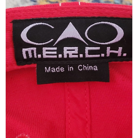 CAO La Traviata Maduro Embroidered red Baseball Cap EUC OSFM strapback - Picture 9 of 9